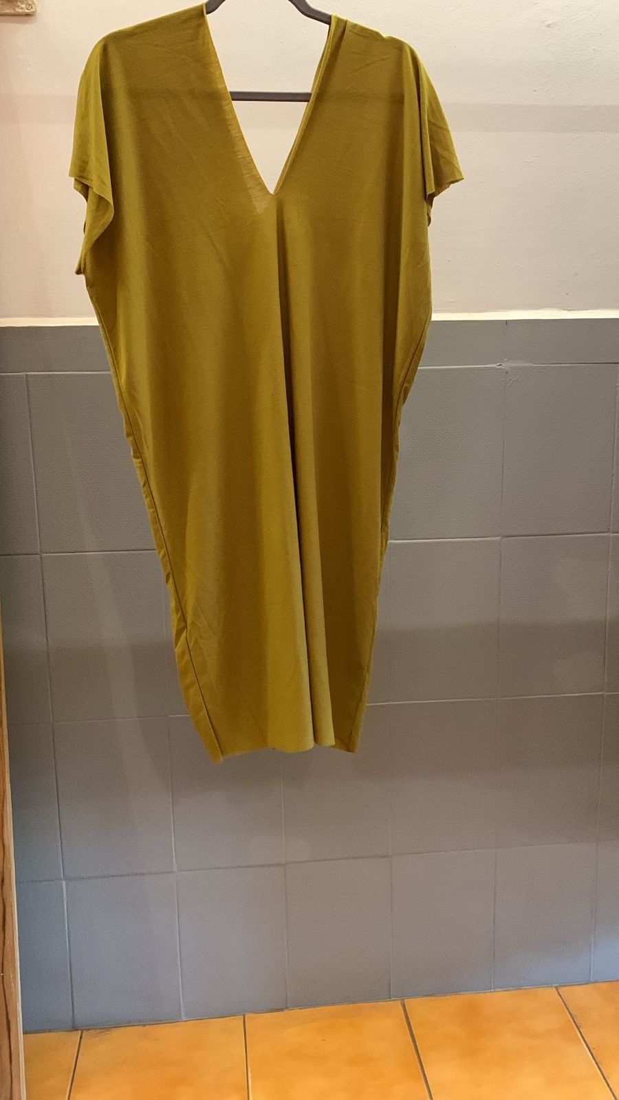 Mustard V-Neck Dress 1397