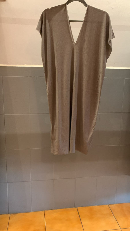 Light Grey V-Neck Dress 1399
