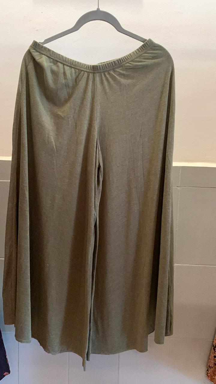 Olive Green Palazzo Pants 1114