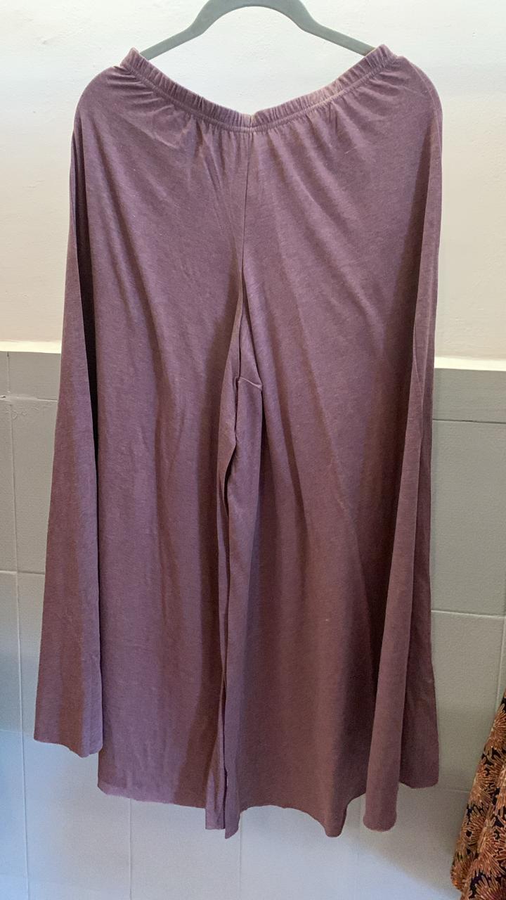 Grey Purple Palazzo Pants 1116