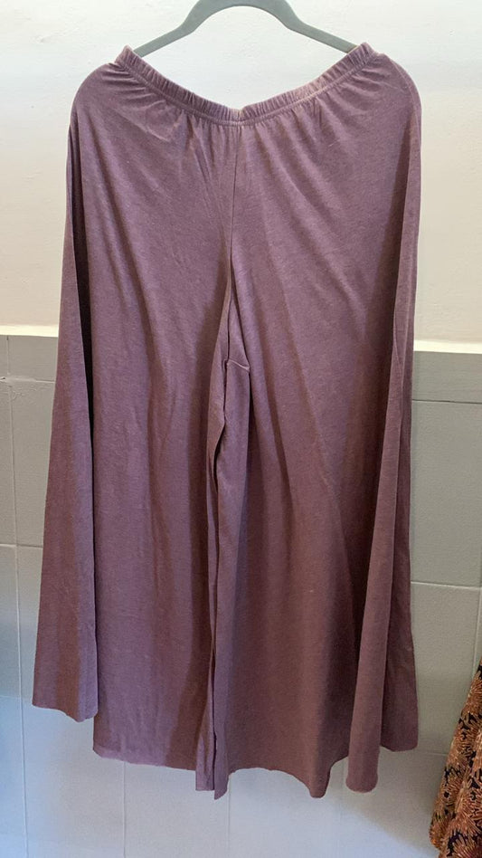 Grey Purple Palazzo Pants 1116