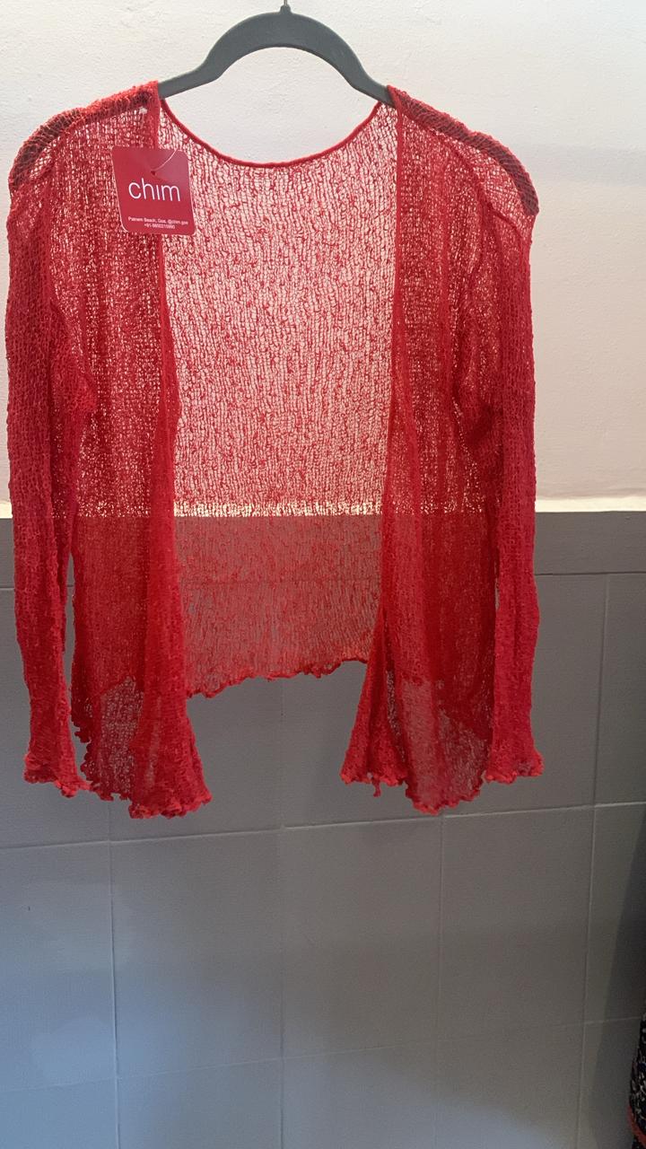 Light Red Bali Shrug 606