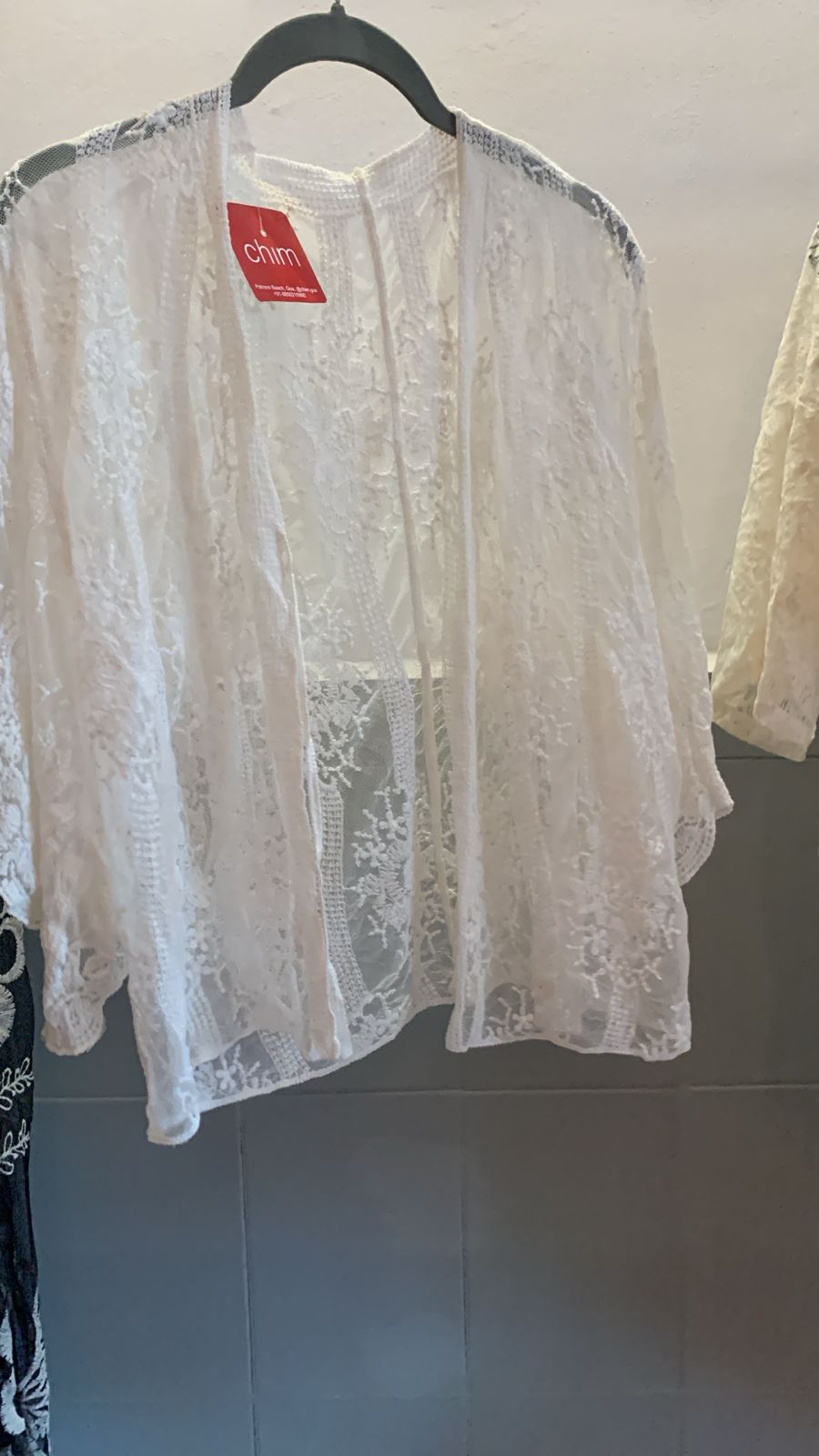 White Embroidery Shrug 614