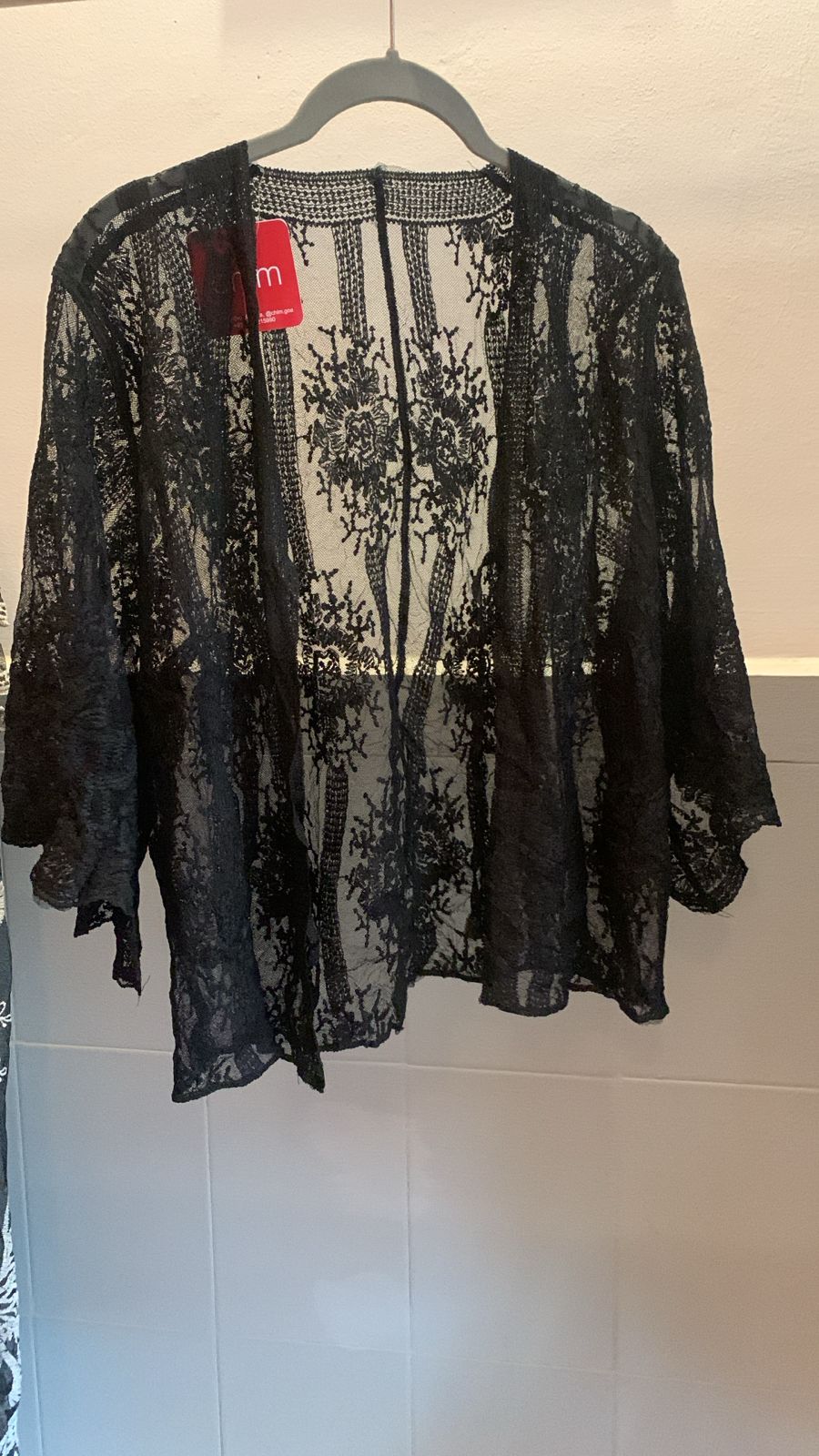Black Embroidery Shrug 616
