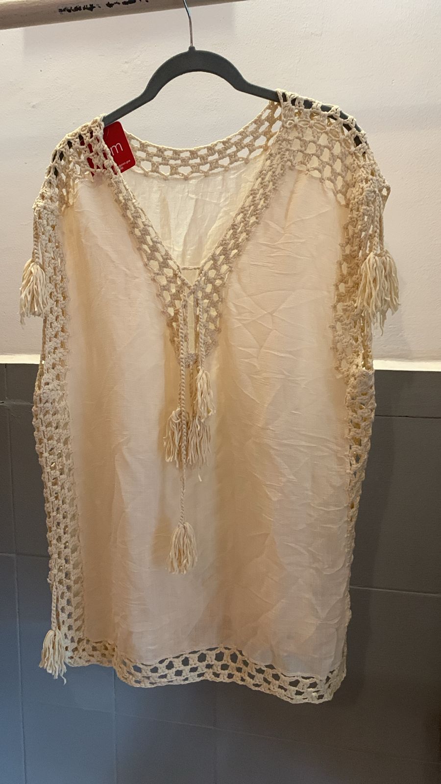White Crochet Top 862