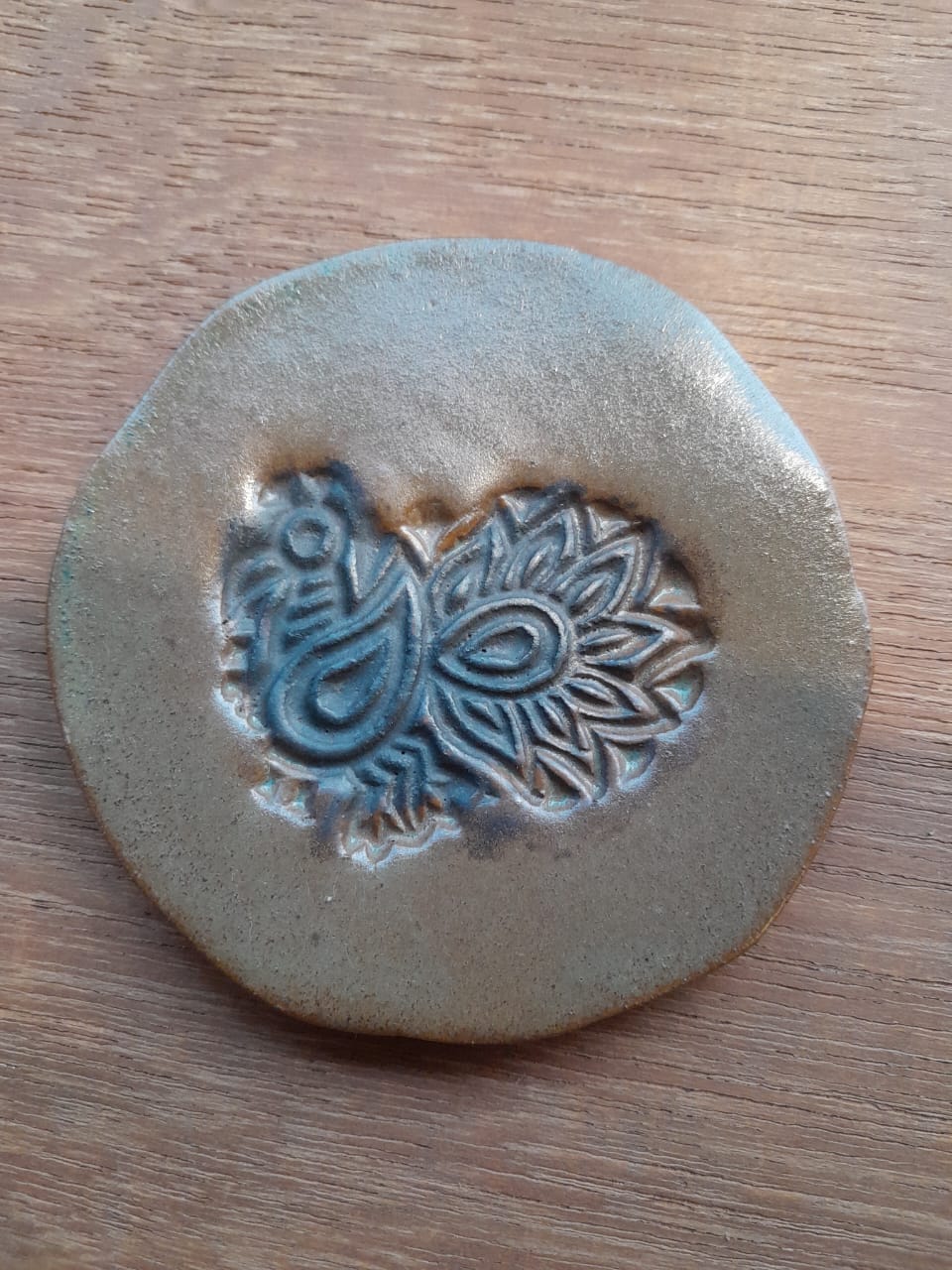 Block Print Flat Coaster 4003