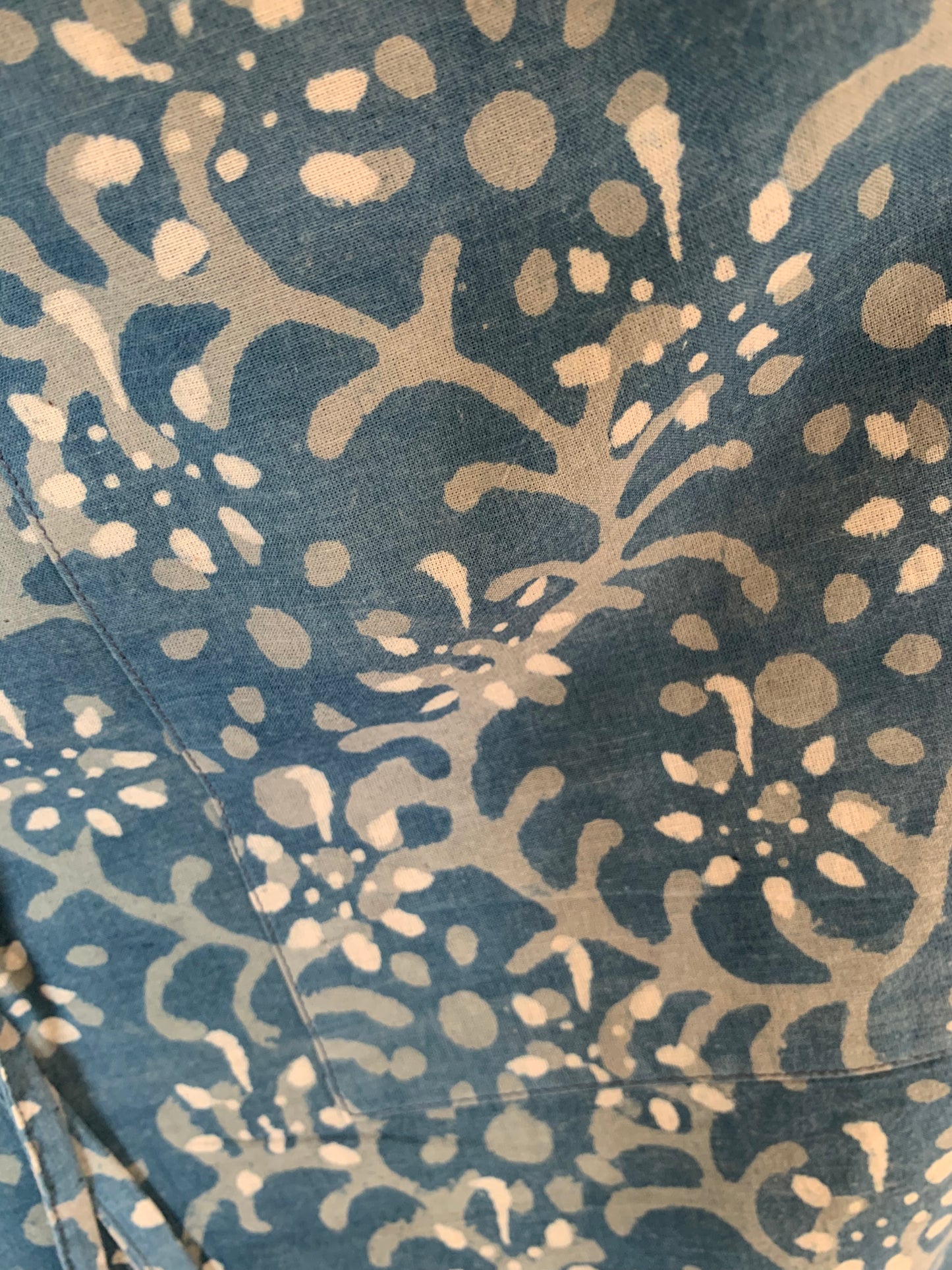 Blue Floral Hand Block Print Zoya Pants